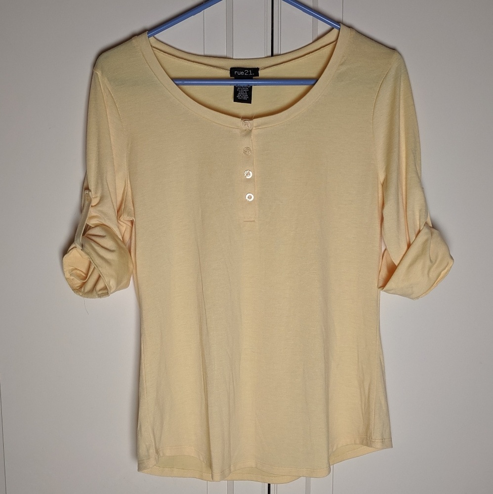 Rue21 Basic Yellow Tee